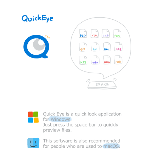 Quick Eye is a quick look application for Windows 10. Just press the space bar to quickly preview files. This software is also recommended for people who are used to macOS.